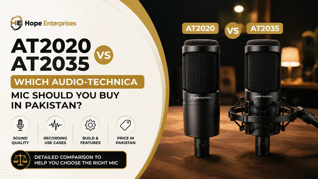 AT2020 vs AT2035 — Which Audio-Technica Mic Should You Buy in Pakistan?