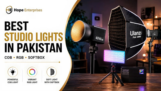 Studio Lights in Pakistan: COB vs RGB vs Softbox Compared