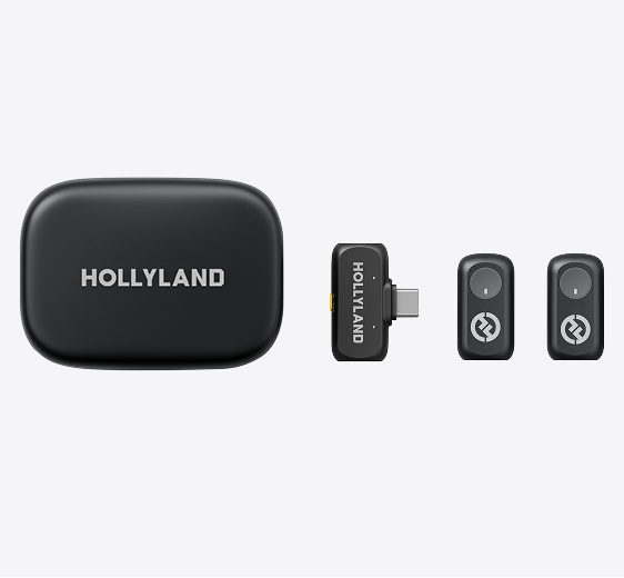 Hollyland electronic device set on a white background