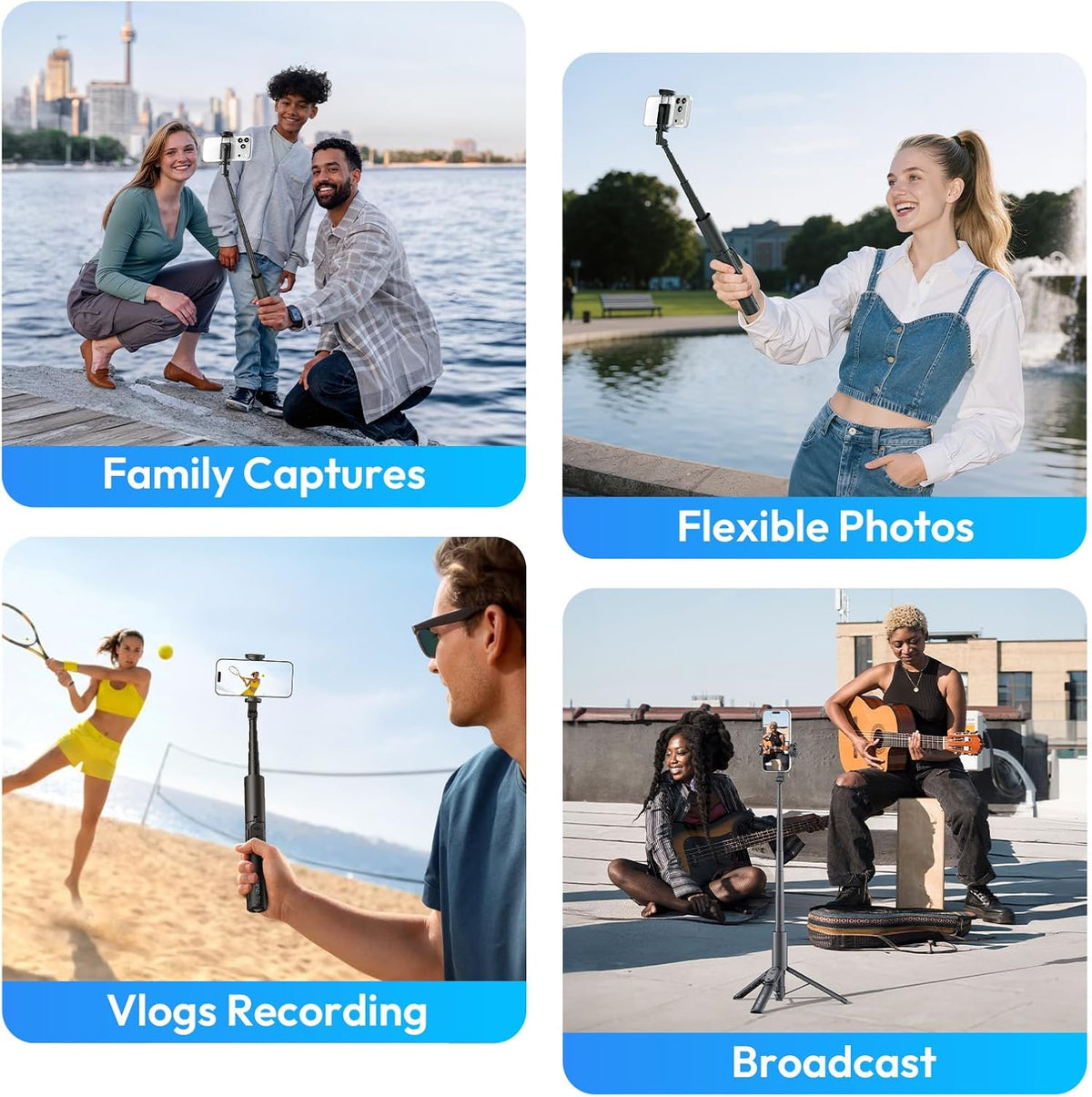 Ulanzi SK26 Portable Selfie Stick with Phone Holder (1m) - product view 8