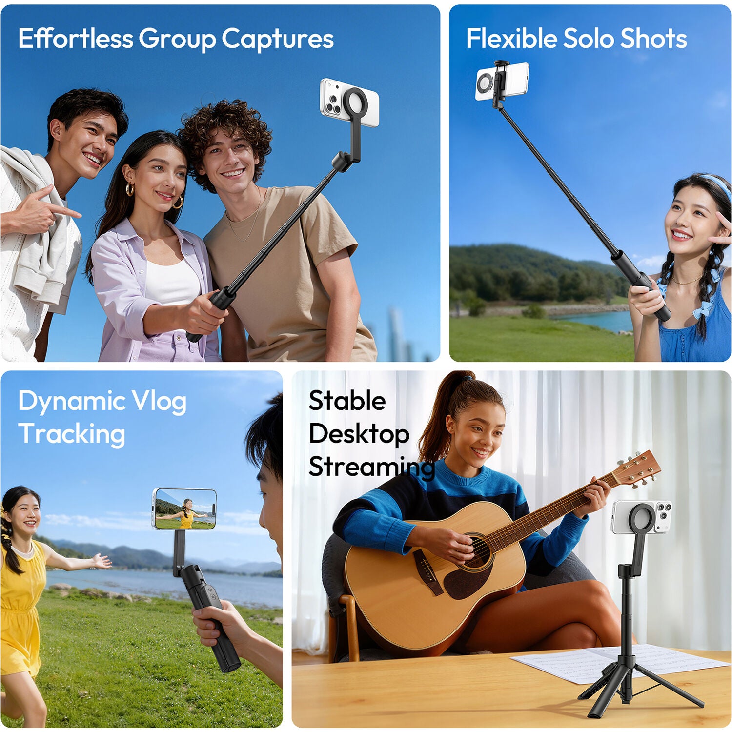 Ulanzi SK26 Portable Selfie Stick with Magsafe (1.1m) - product view 5