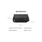 Black bag with dimensions and specifications on a white background