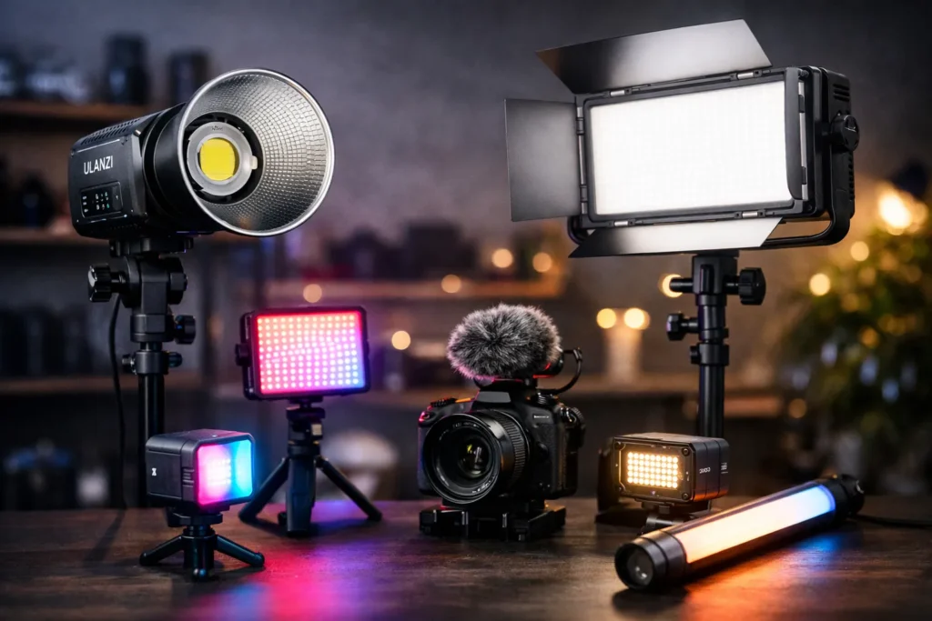 ulanzi photo studio light  soft box  and studio setup